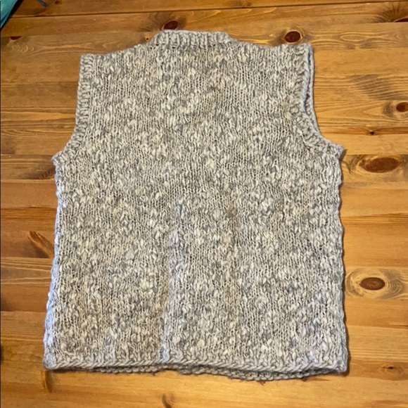 Vintage Handmade Wool Vest with Pockets - Picture 2 of 4